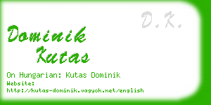 dominik kutas business card